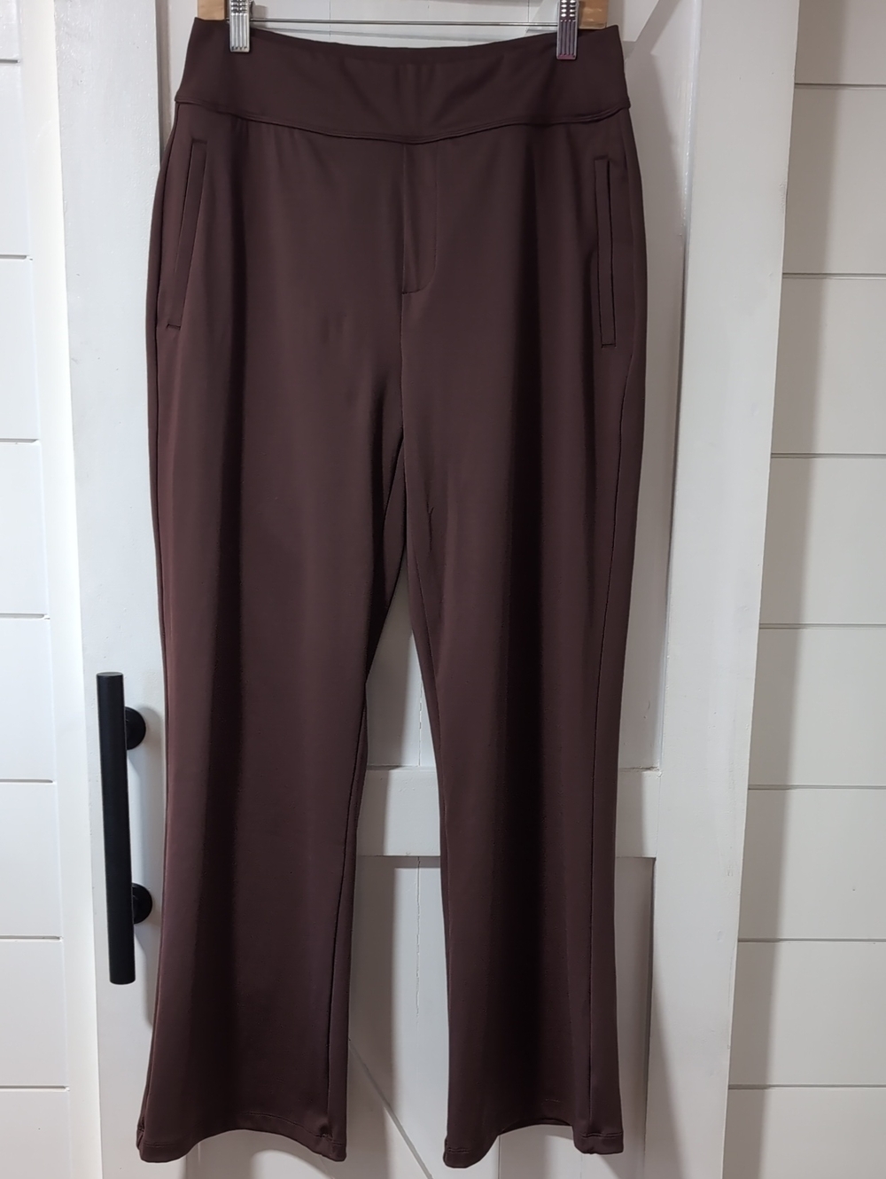 Women's Brown Stretch Ponte Bootcut Pants - Halara